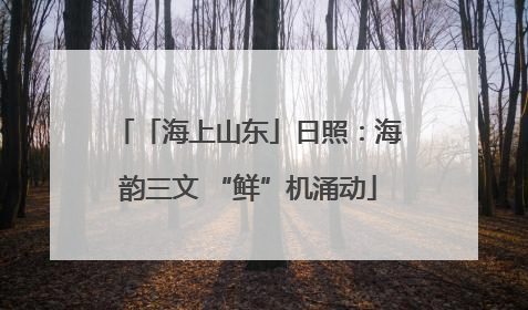 「海上山东」日照：海韵三文 “鲜”机涌动