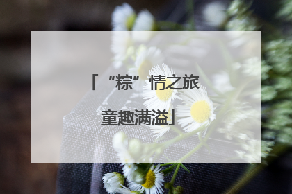 “粽”情之旅 童趣满溢