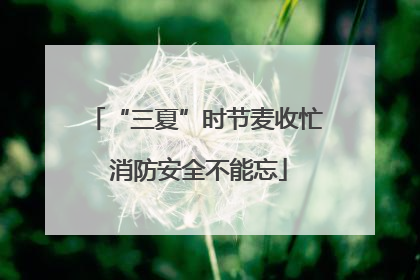 “三夏”时节麦收忙 消防安全不能忘