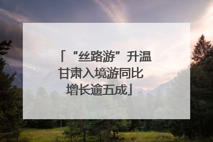 “丝路游”升温 甘肃入境游同比增长逾五成