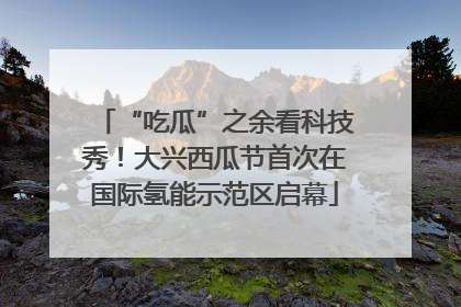 “吃瓜”之余看科技秀！大兴西瓜节首次在国际氢能示范区启幕