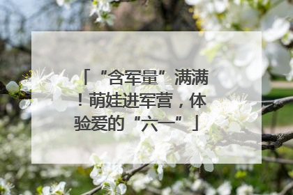 “含军量”满满！萌娃进军营，体验爱的“六一”