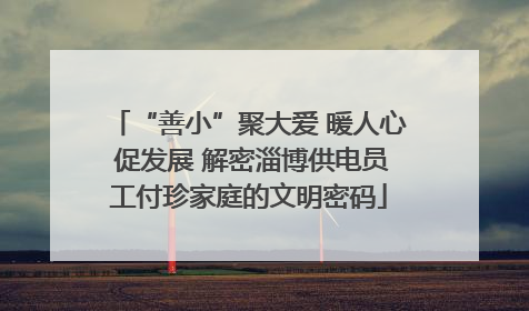 “善小”聚大爱 暖人心 促发展 解密淄博供电员工付珍家庭的文明密码