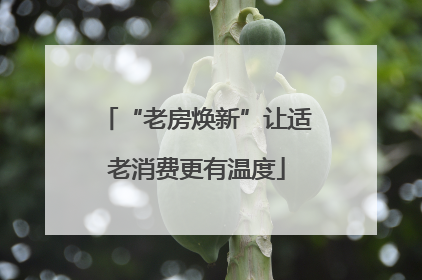 “老房焕新”让适老消费更有温度