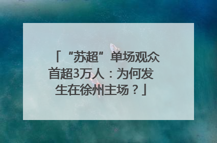 “苏超”单场观众首超3万人：为何发生在徐州主场？