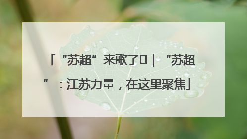 “苏超”来歌了⑪｜“苏超”：江苏力量，在这里聚焦