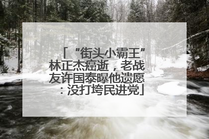 “街头小霸王”林正杰癌逝，老战友许国泰曝他遗愿：没打垮民进党
