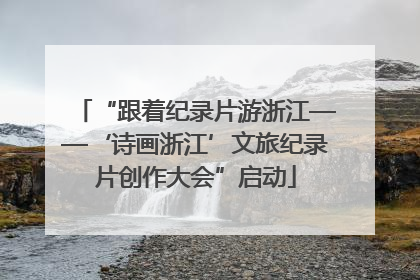 “跟着纪录片游浙江——‘诗画浙江’文旅纪录片创作大会”启动