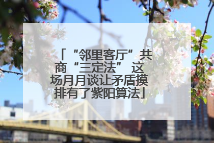 “邻里客厅”共商“三定法” 这场月月谈让矛盾摸排有了紫阳算法