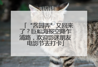 “酱园弄”又回来了？巨幅海报空降乍浦路，欢迎影迷朋友电影节去打卡