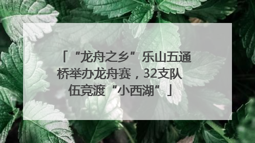 “龙舟之乡”乐山五通桥举办龙舟赛，32支队伍竞渡“小西湖”