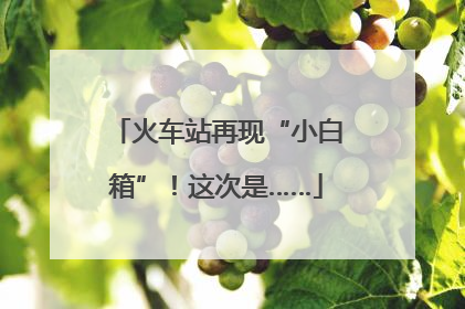 火车站再现“小白箱”！这次是……