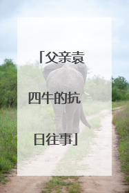 父亲袁四牛的抗日往事