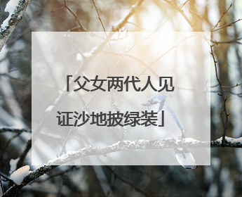 父女两代人见证沙地披绿装