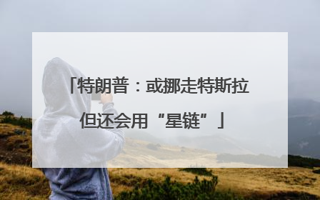 特朗普：或挪走特斯拉 但还会用“星链”