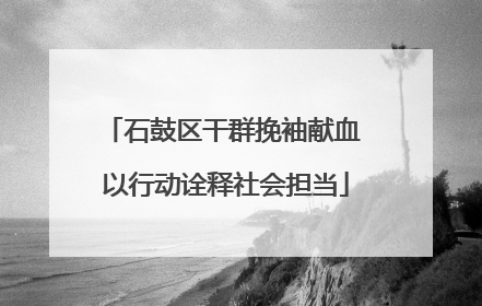 石鼓区干群挽袖献血 以行动诠释社会担当
