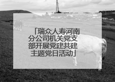 瑞众人寿河南分公司机关党支部开展党建共建主题党日活动