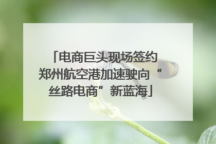 电商巨头现场签约 郑州航空港加速驶向“丝路电商”新蓝海