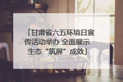 甘肃省六五环境日宣传活动举办 全面展示生态“筑屏”成效