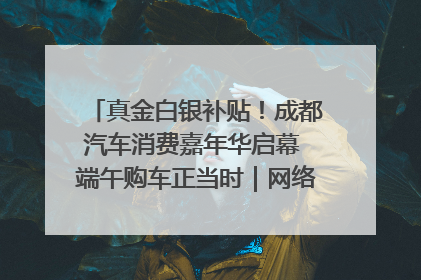 真金白银补贴！成都汽车消费嘉年华启幕 端午购车正当时｜网络中国节·端午