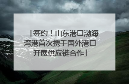签约！山东港口渤海湾港首次携手国外港口开展供应链合作