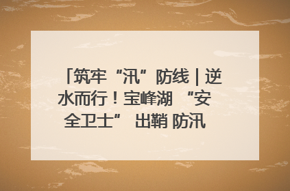 筑牢“汛”防线｜逆水而行！宝峰湖 “安全卫士” 出鞘 防汛应急再添硬核力量