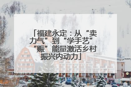 福建永定：从“卖力气”到“学手艺”“赈”能量激活乡村振兴内动力