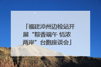 福建漳州边检站开展“粽香端午 情浓两岸”台胞座谈会