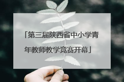 第三届陕西省中小学青年教师教学竞赛开幕