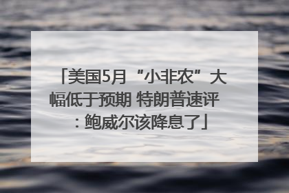 美国5月“小非农”大幅低于预期 特朗普速评：鲍威尔该降息了