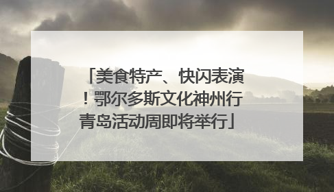 美食特产、快闪表演！鄂尔多斯文化神州行青岛活动周即将举行