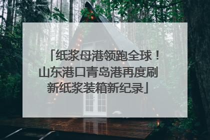 纸浆母港领跑全球！山东港口青岛港再度刷新纸浆装箱新纪录