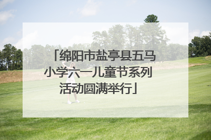 绵阳市盐亭县五马小学六一儿童节系列活动圆满举行
