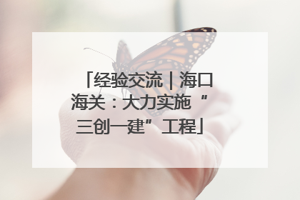 经验交流｜海口海关：大力实施“三创一建”工程