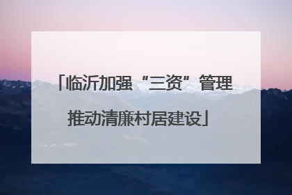 临沂加强“三资”管理 推动清廉村居建设