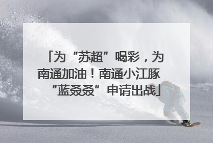 为“苏超”喝彩，为南通加油！南通小江豚“蓝叒叒”申请出战