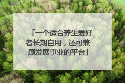 一个适合养生爱好者长期自用，还可兼顾发展事业的平台