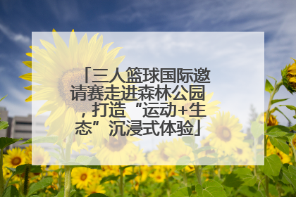 三人篮球国际邀请赛走进森林公园，打造“运动+生态”沉浸式体验