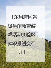 东昌府区省级学前教育游戏活动实验区建设推进会召开