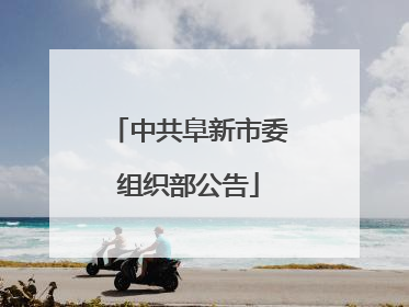 中共阜新市委组织部公告