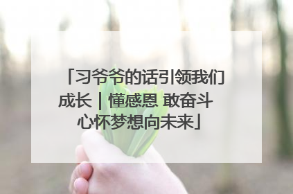 习爷爷的话引领我们成长｜懂感恩 敢奋斗 心怀梦想向未来