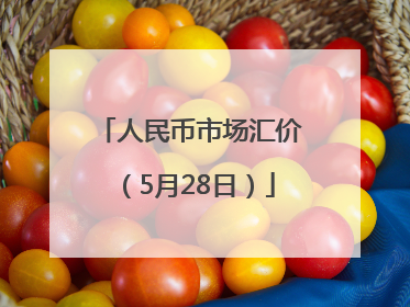 人民币市场汇价（5月28日）