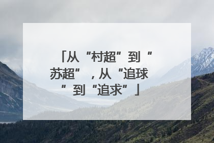 从“村超”到“苏超”，从“追球”到“追求”