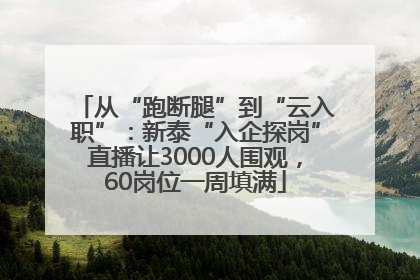 从“跑断腿”到“云入职”：新泰“入企探岗”直播让3000人围观，60岗位一周填满