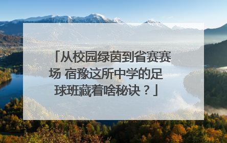 从校园绿茵到省赛赛场 宿豫这所中学的足球班藏着啥秘诀？