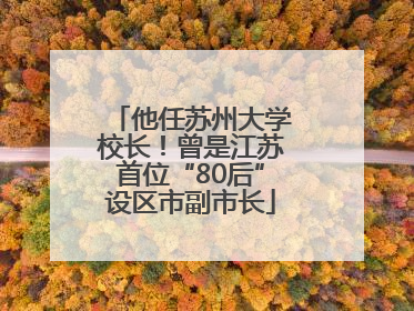 他任苏州大学校长！曾是江苏首位“80后”设区市副市长