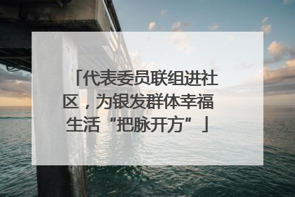 代表委员联组进社区，为银发群体幸福生活“把脉开方”