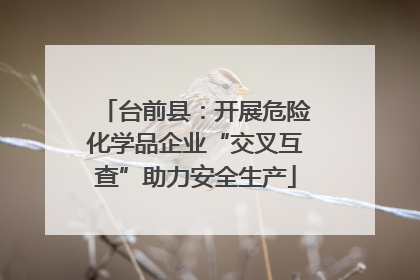 台前县：开展危险化学品企业“交叉互查”助力安全生产