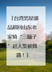 台湾男星郭品超回山东老家骑“三蹦子”赶大集被偶遇！