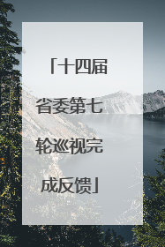 十四届省委第七轮巡视完成反馈